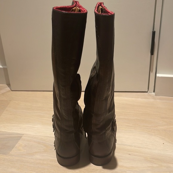 Timberland Lucile buckle dark brown leather riding boots - Picture 4 of 7